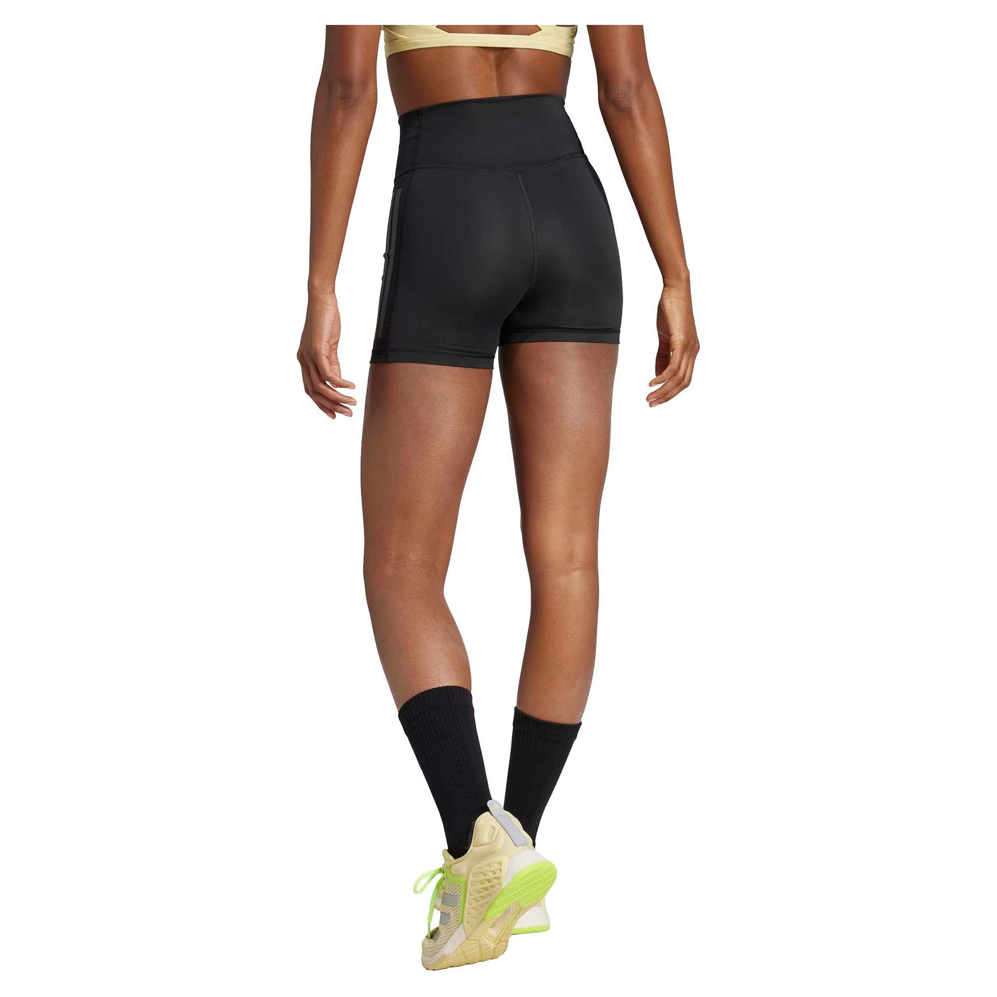 Women's Optime 3-Stripes 1/4 4 Inch Bike Shorts - Image 3