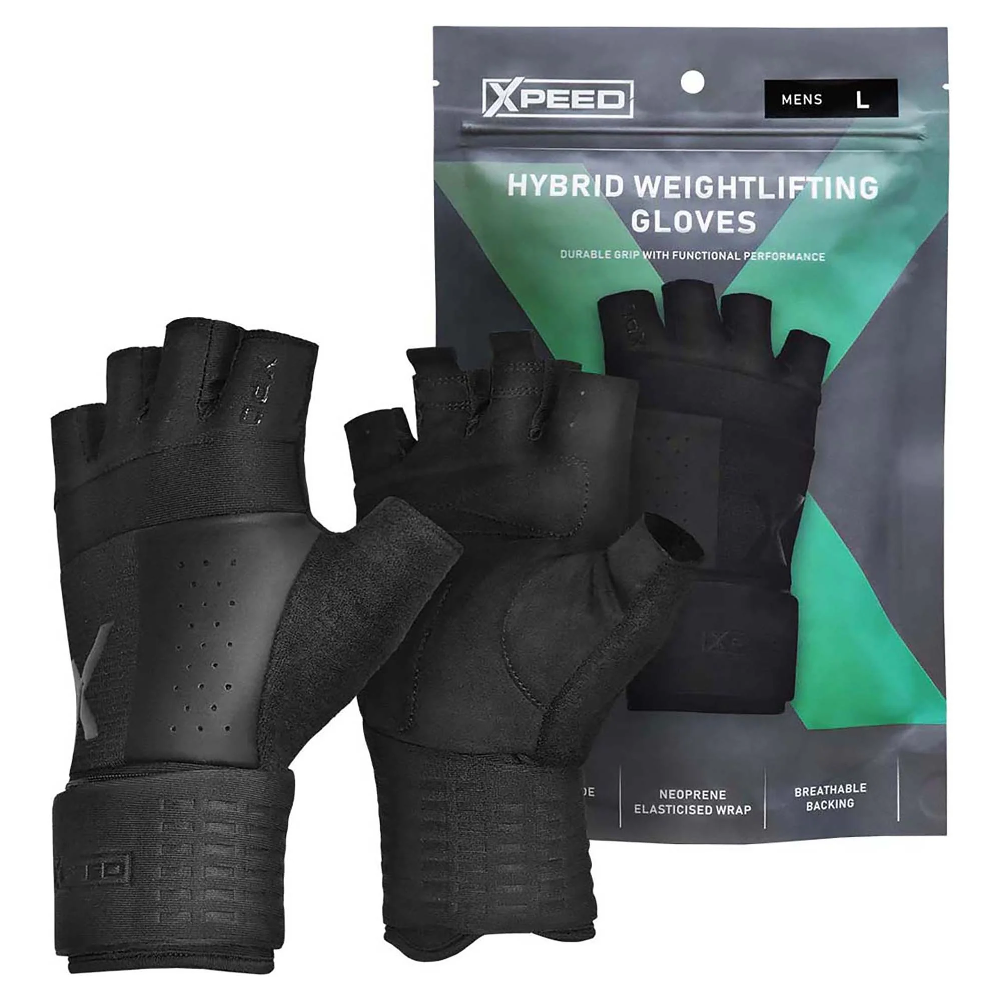Men's Hybrid Weight Lifting Gloves